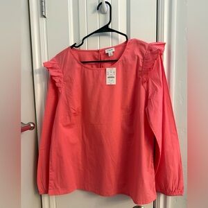 J.Crew long sleeve pink blouse